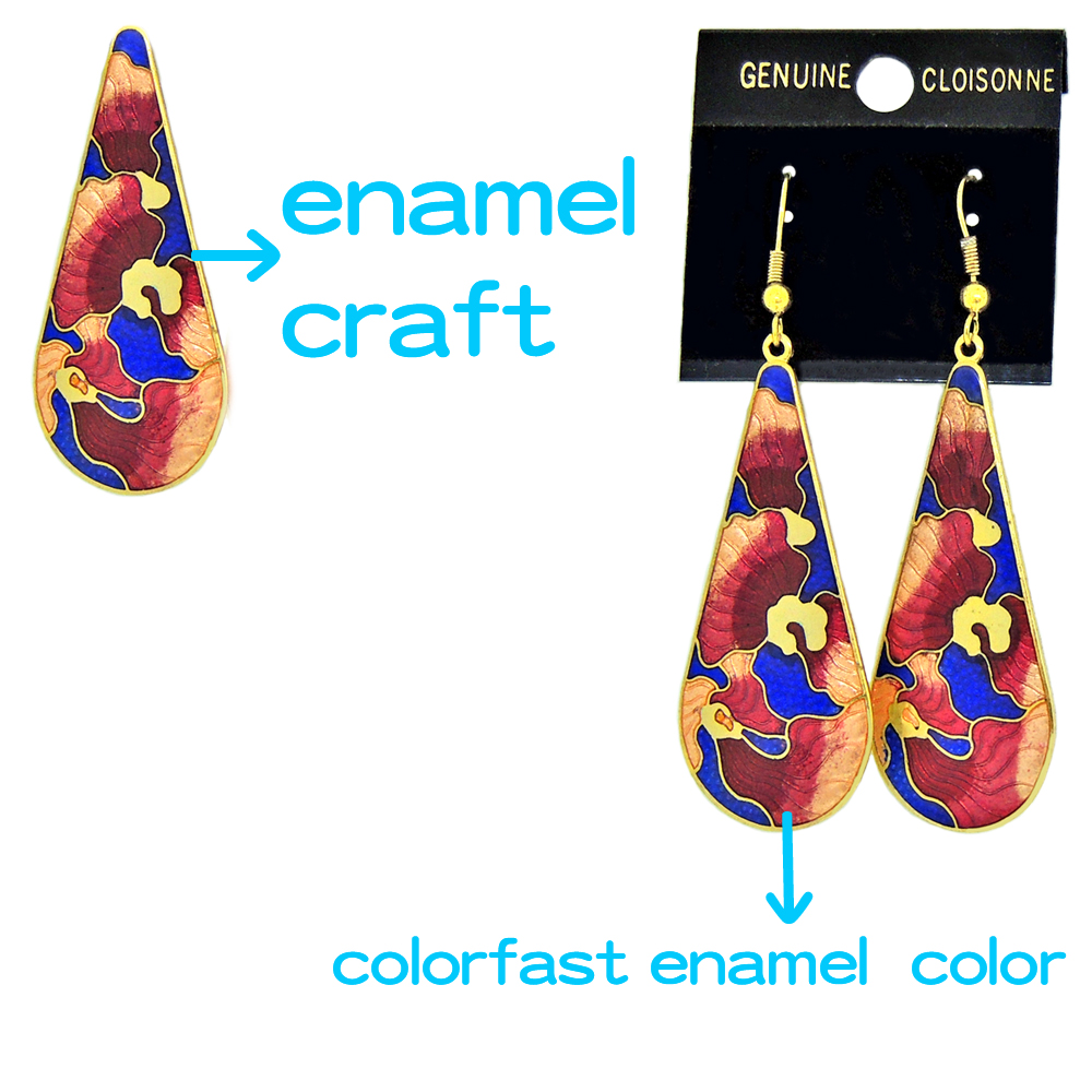 Dangle Enamel Earrings